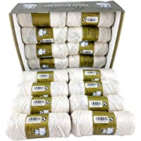▷ Pack de 16 Zepelines Ne 5-2 color crudo de algodón perlé 100% egipcio mercerizado para tejer labores de ganchillo o…